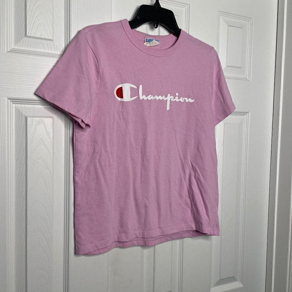Champion Light Pink Logo T-Shirt - M